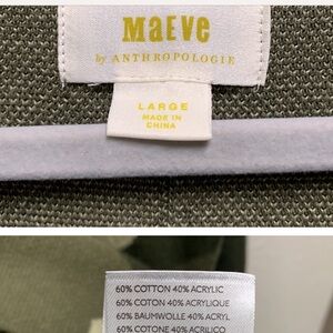 Anthropologie Maeve Kieran Camo Sweater Duster Cardigan Size Large